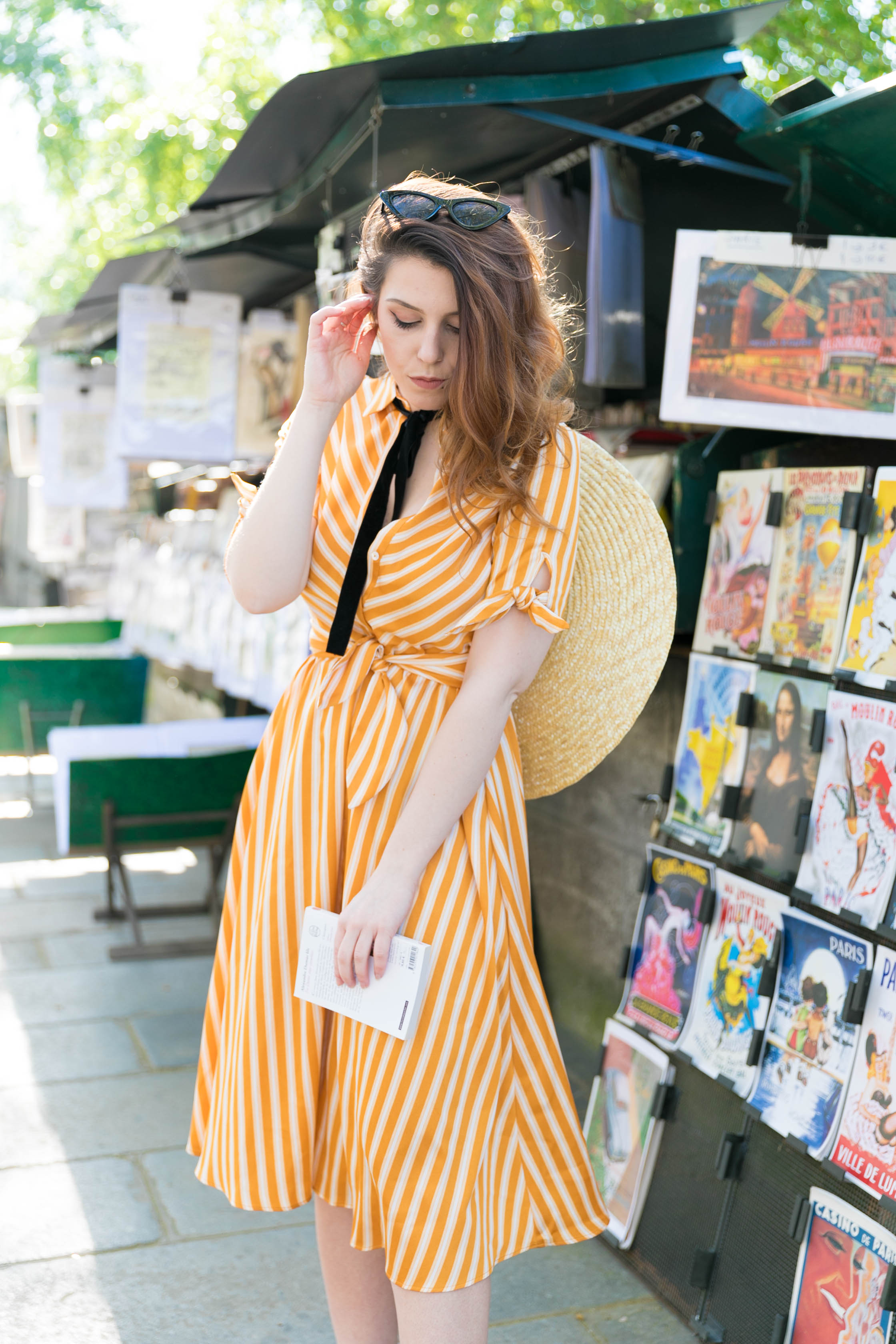 robe-rayure-retro-vintage-paris-bouquiniste-charlie-sugar-town