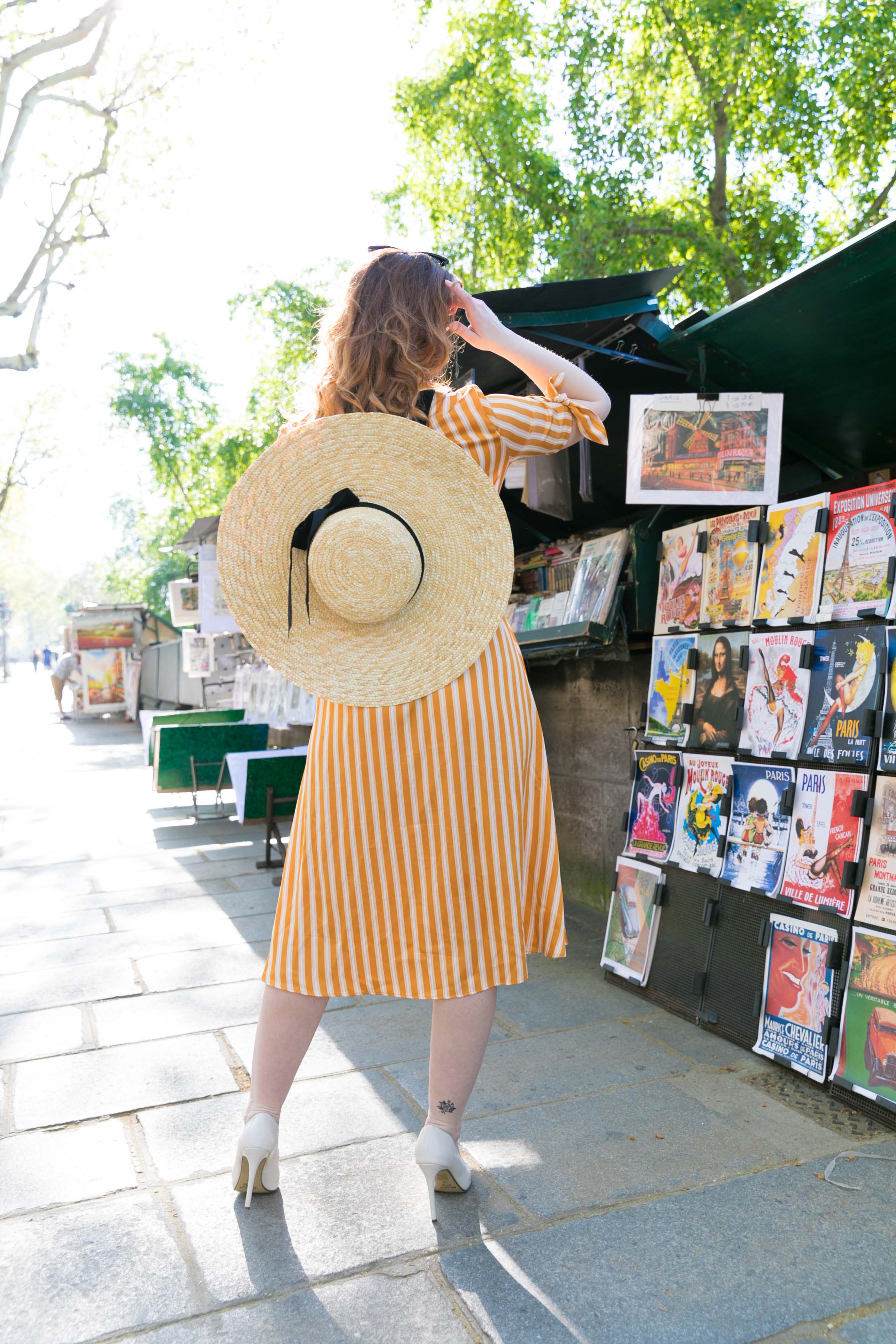 robe-rayure-retro-vintage-paris-bouquiniste-charlie-sugar-town