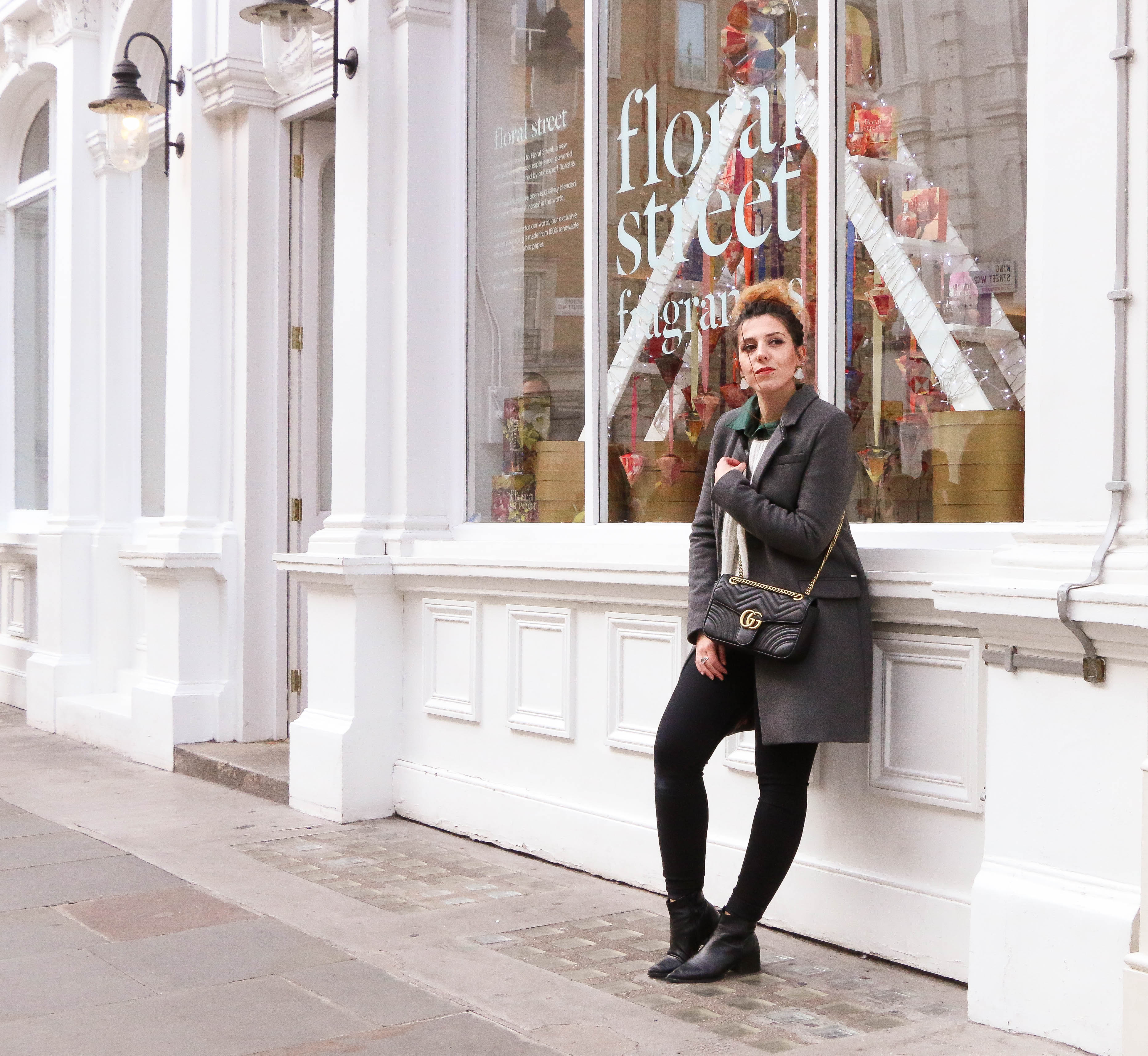 Look rock IKKS Londres blogger voyage, voyage Angleterre, Piccadilly Circus Covent Garden sac gucci Charlie Sugar Town