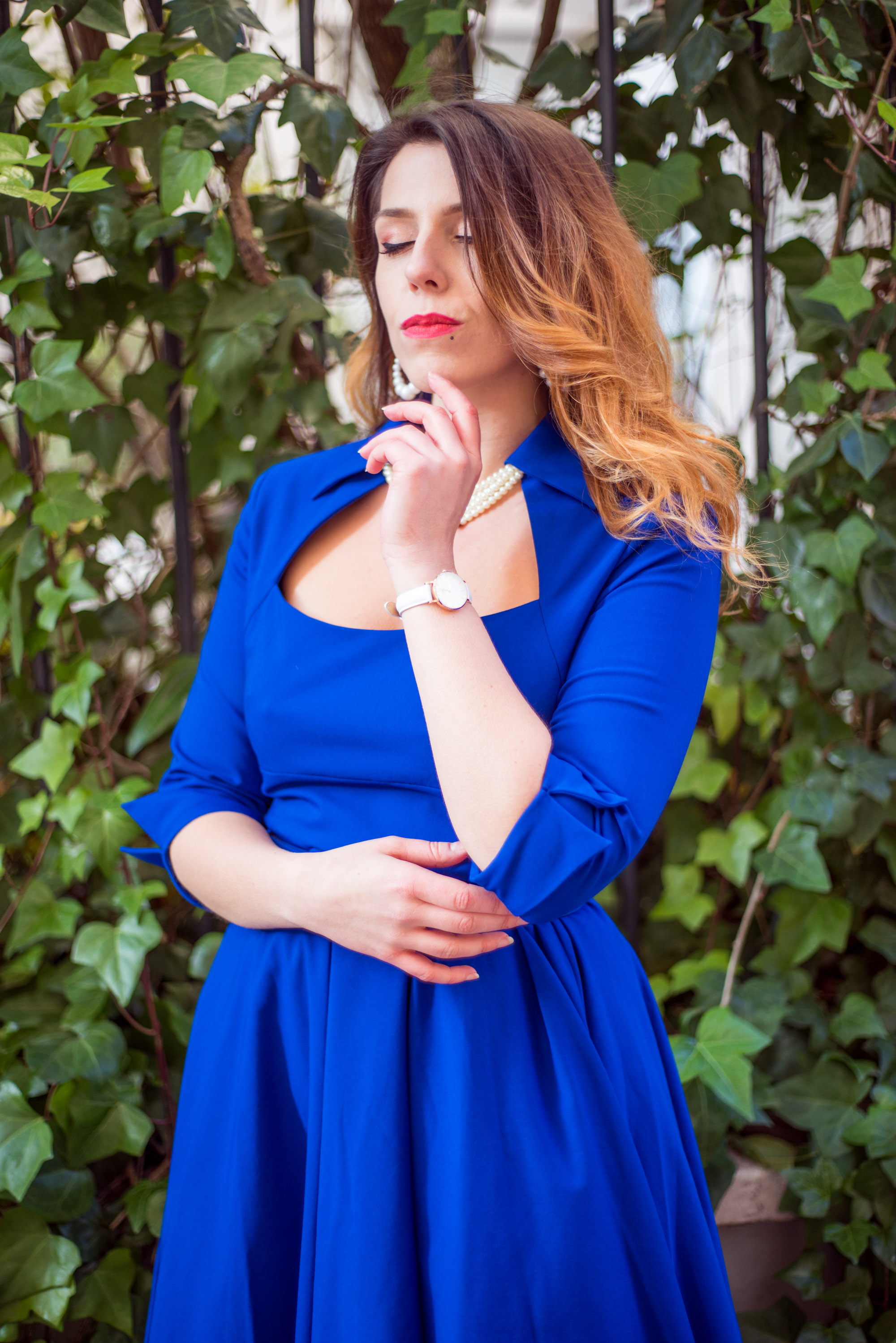 Robe pin up bleu roi Monmartre Paris Charlie Sugar Town 