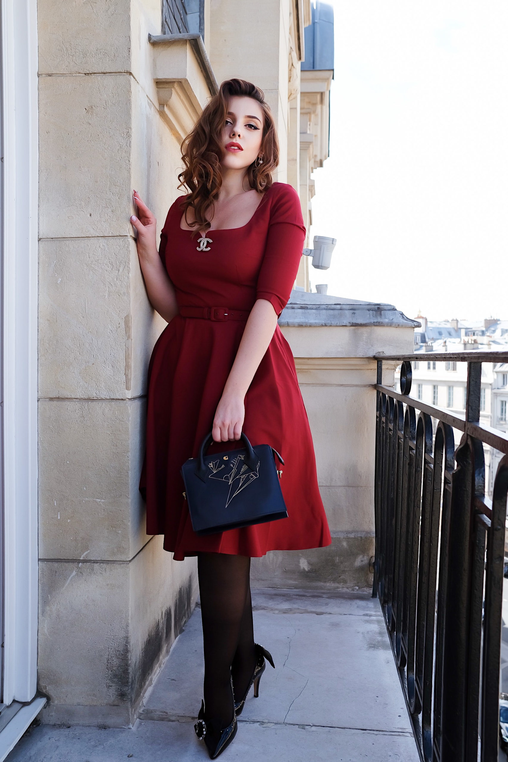 vintage robe vintage rouge blog paris charliesugartown