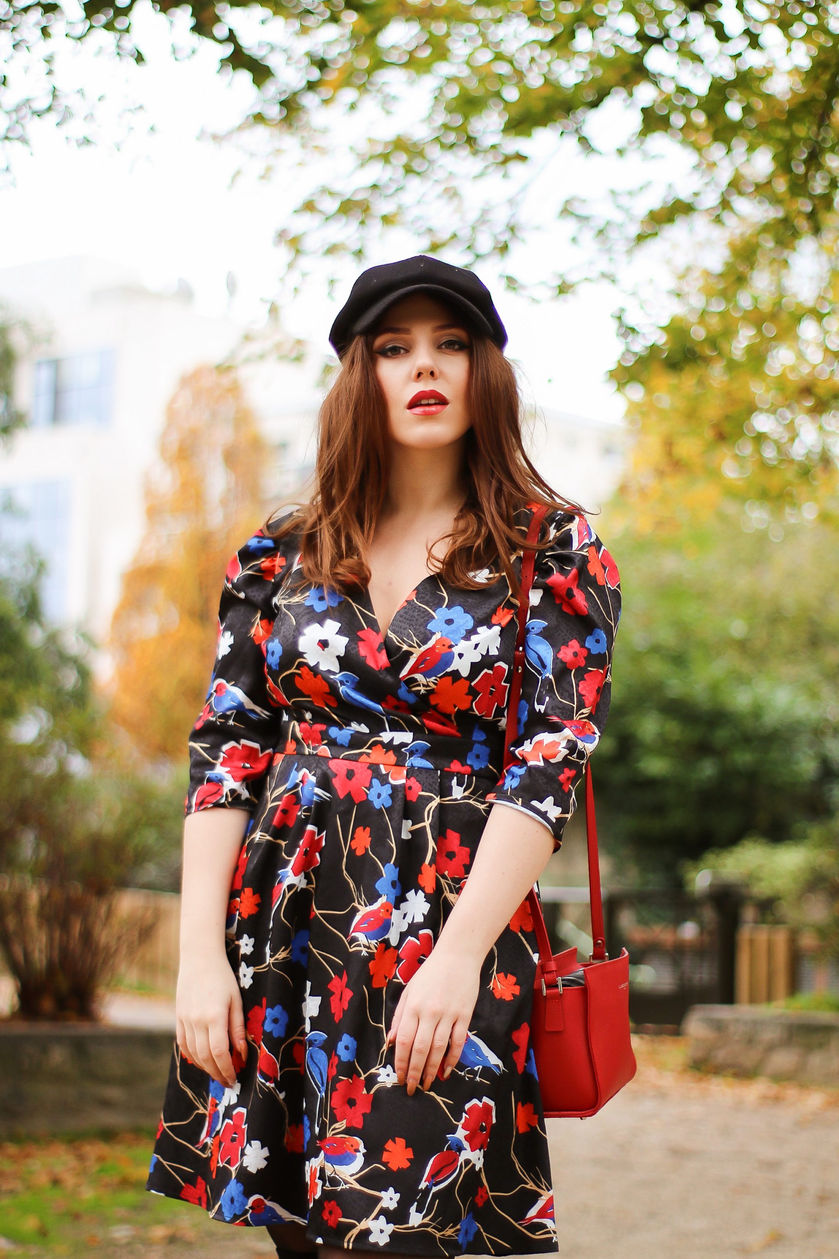 robe colorée et satinée imprimé floral Héroïnes Paris